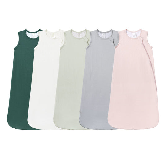 Baby sleeping bag spring summer autumn bamboo fiber all season universal children's anti kick sleeveless baby sleeping bag